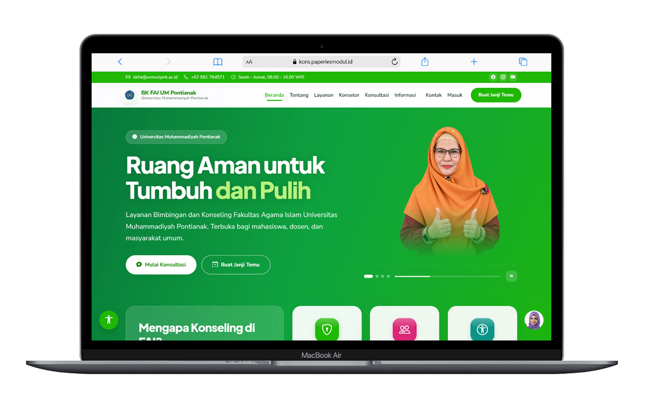Tampilan Sistem Informasi Bimbingan Konseling